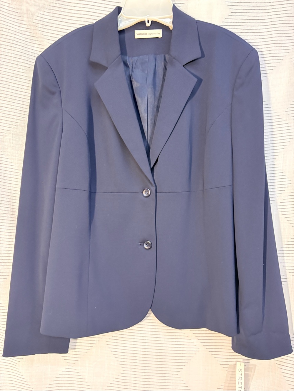 Navy Blue Career Business Feminine Tailored Blazer